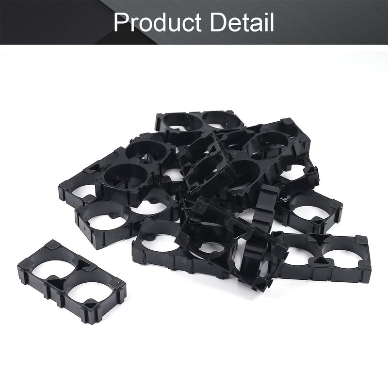 Fielect 50Pcs 21700 Lithium Ion Cell Double Battery Holder Bracket for DIY Battery Pack 21.7mm Hole Dia - Image 4